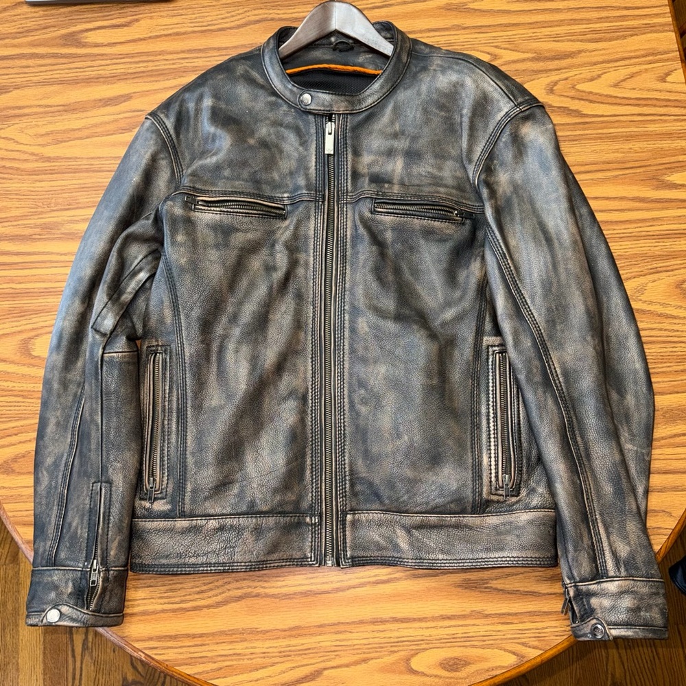 Milwaukee Leather Mens Vented Scooter Style Motorcycle Jacket with Liner XXL